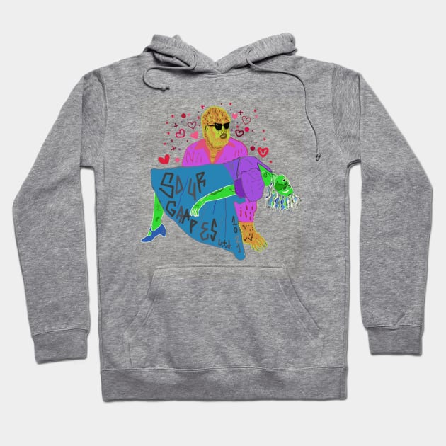 "WolfMan Holds His Girl" Hoodie by SourGrapesFashion